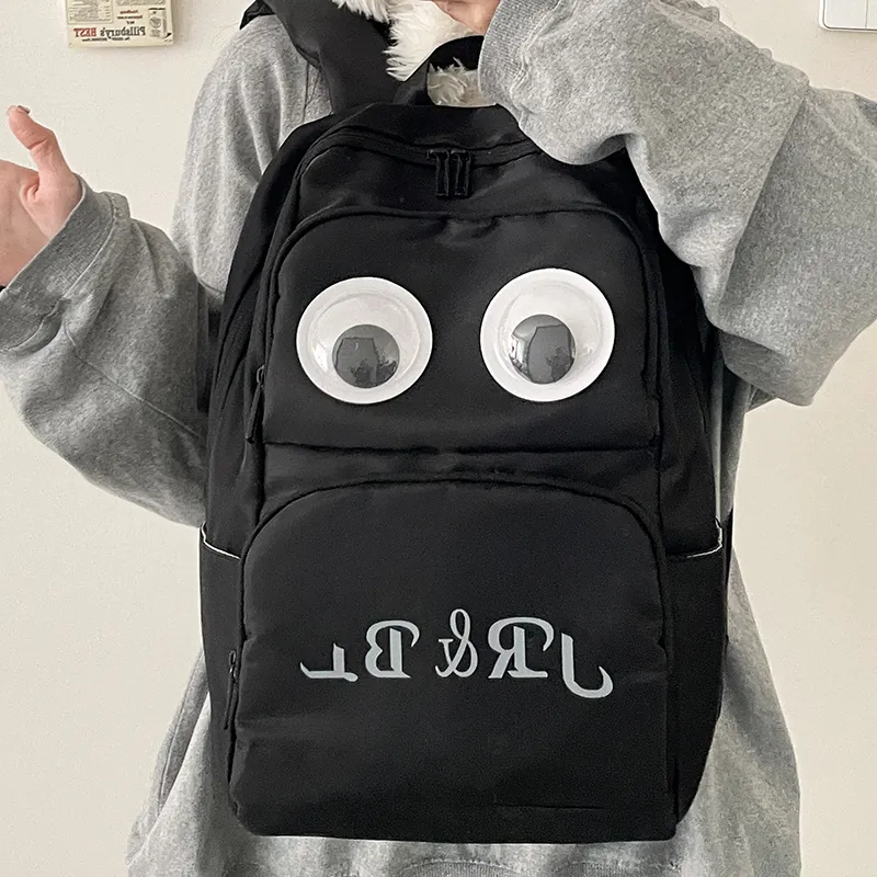 URBAN FOREST Nylon Backpack Unisex White/Black/Red/Blue-11