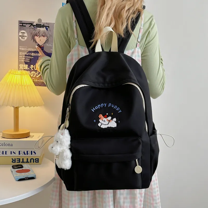 URBAN FOREST Nylon Backpack Unisex Blue/Yellow/Black/White-15
