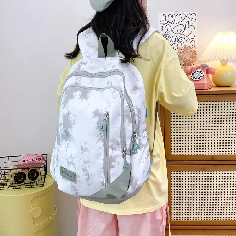 URBAN FOREST Nylon Backpack Unisex Black/Green/Blue/Pink-9