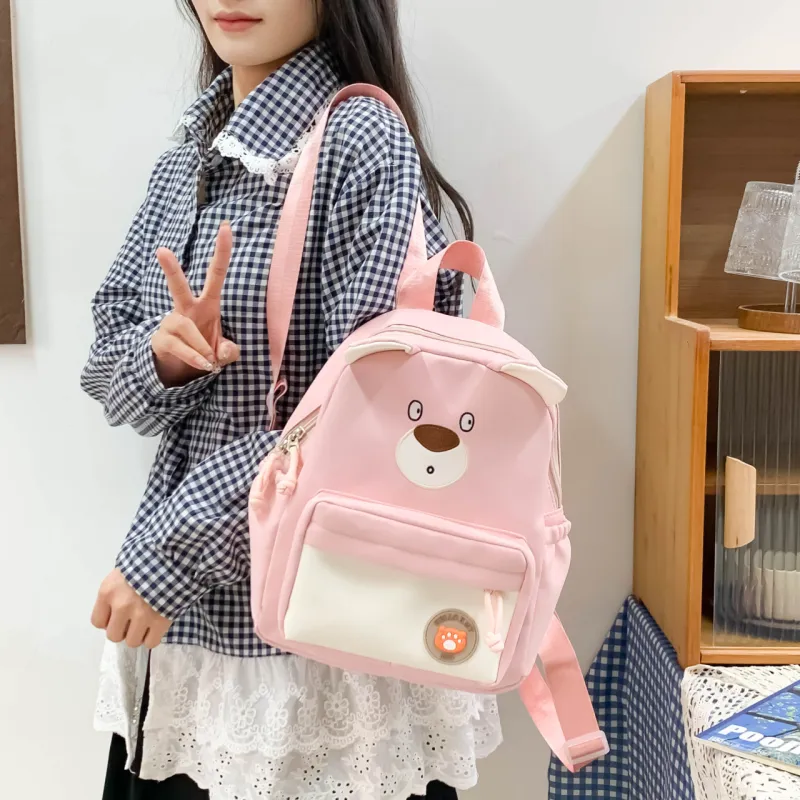 URBAN FOREST Nylon Backpack Regular Unisex Purple/Brown/Khaki/Blue/Pink/Black-24