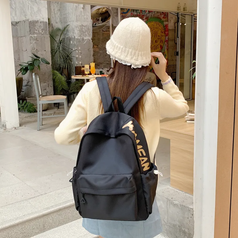 URBAN FOREST Nylon Backpack Regular Unisex White/Black/Yellow/Green/Pink-7