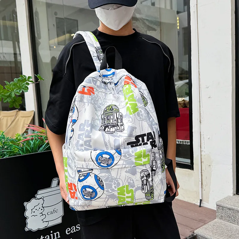 URBAN FOREST Oxford Backpack Unisex Black/Orange/Green-12