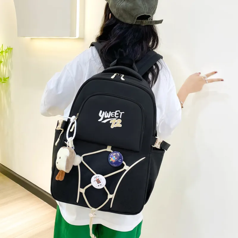URBAN FOREST Nylon Backpack Women's Yellow/Green/Brown/Black-20