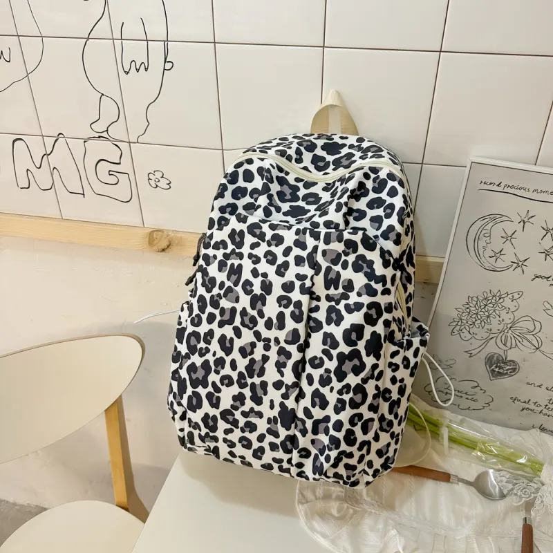 URBAN FOREST Nylon Backpack Unisex Black/Blue/Pink/Brown-1