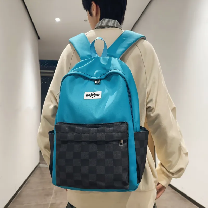 URBAN FOREST Nylon Backpack Regular Unisex Black/Pink/Purple/Lake Blue/Navy Blue-18