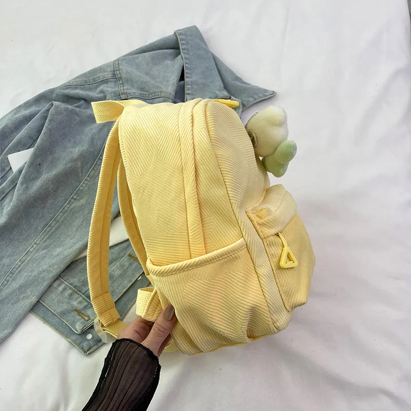 URBAN FOREST Nylon Backpack Women's Pink/Violet/Light Yellow/Light Green/Ivory/Black-22