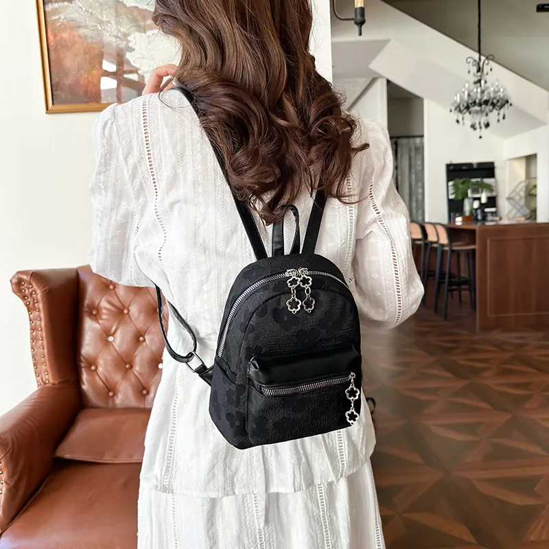 URBAN FOREST PU Backpack Women's Pink/Black/White-10
