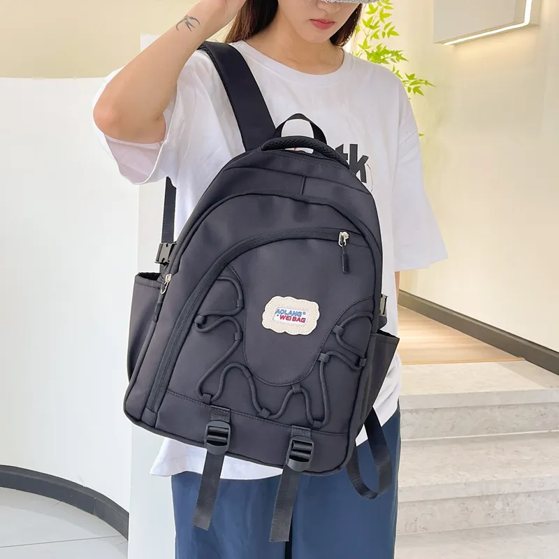 URBAN FOREST Nylon Backpack Regular Unisex Ecru, Black, Fuchsia, Blue-9