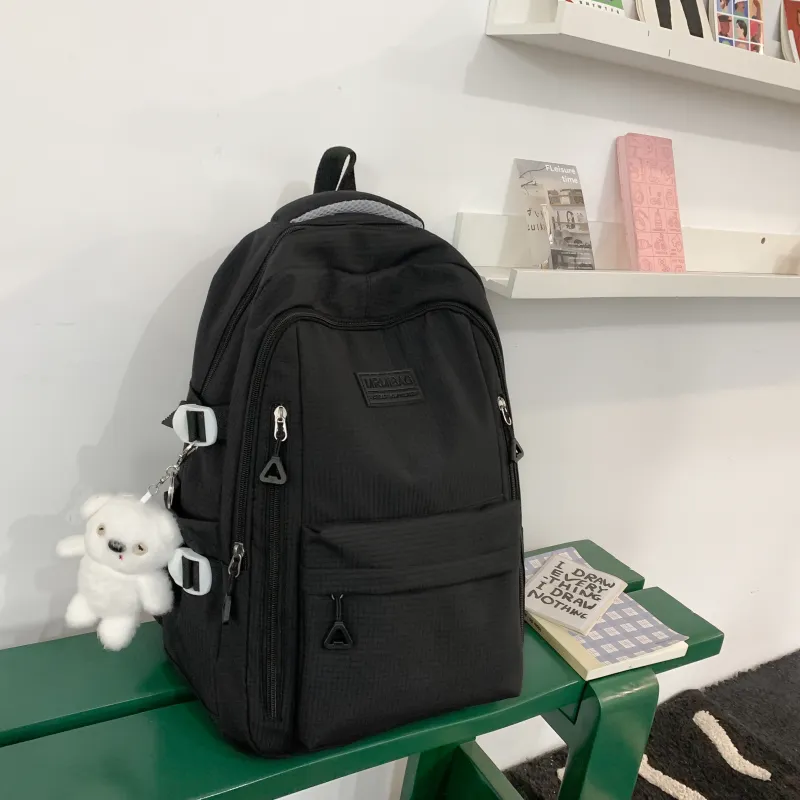 URBAN FOREST Nylon Backpack Unisex Ecru/Black/Pink/Light Purple/Yellow/Light Blue-6