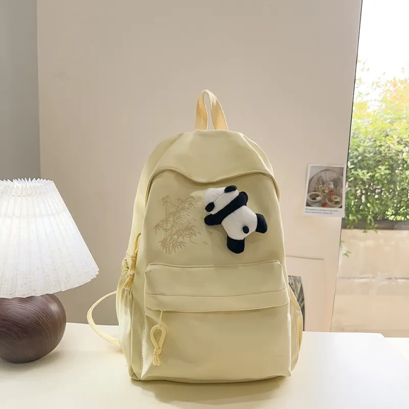 URBAN FOREST Nylon Backpack Unisex Ecru/Black/Pink/Light Yellow/Light Green/Light Blue-12