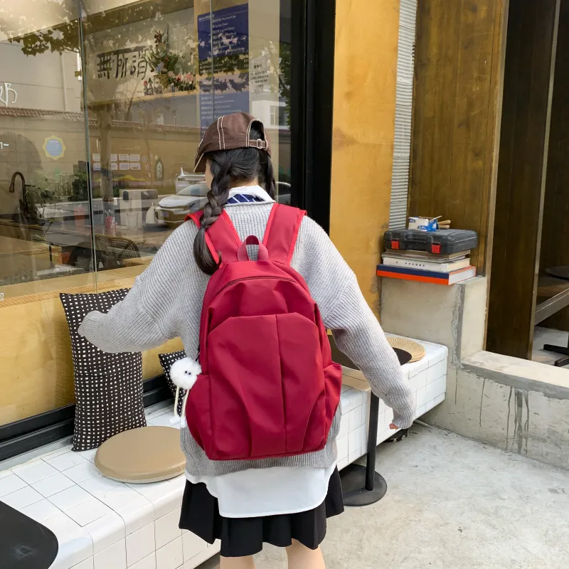 URBAN FOREST Nylon Backpack Regular Unisex White/Gray/Black/Red-14