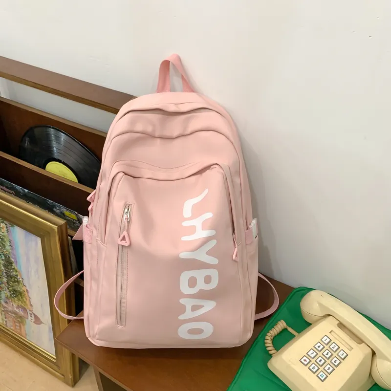 URBAN FOREST Nylon Backpack Women's White/Black/Yellow/Blue/Pink-19