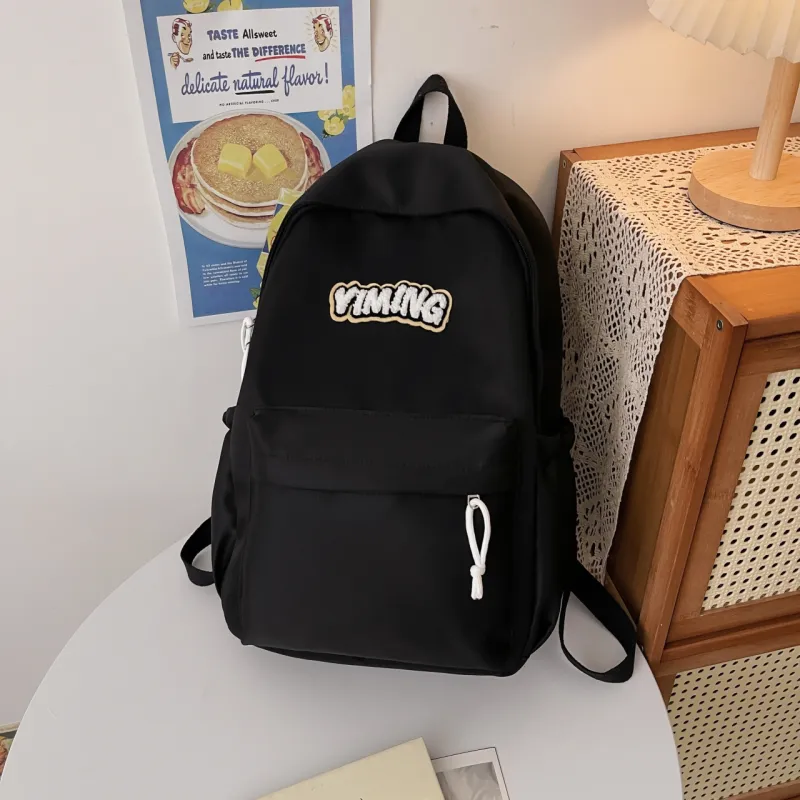 URBAN FOREST Nylon Backpack Unisex Red/Light Yellow/Green/Blue/White/Black-7