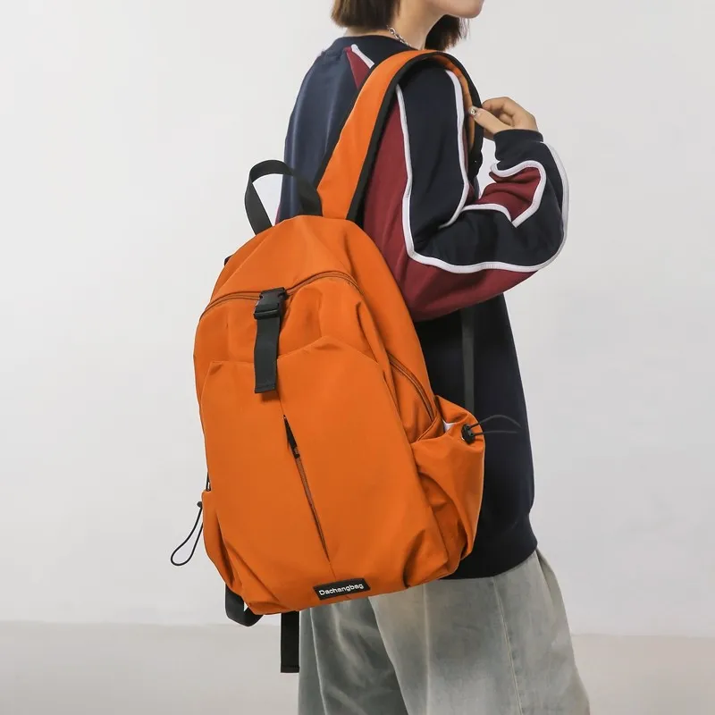 URBAN FOREST Nylon Backpack Unisex Orange/Army Green/Ecru/Black/Dark Blue-1