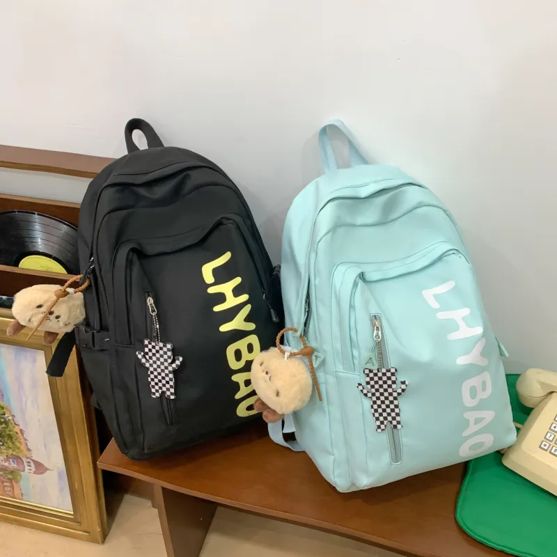 URBAN FOREST Nylon Backpack Women's White/Black/Yellow/Blue/Pink-7