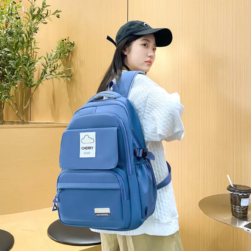 URBAN FOREST Nylon Backpack Regular Unisex Green/Black/Purple/Pink/Blue-10