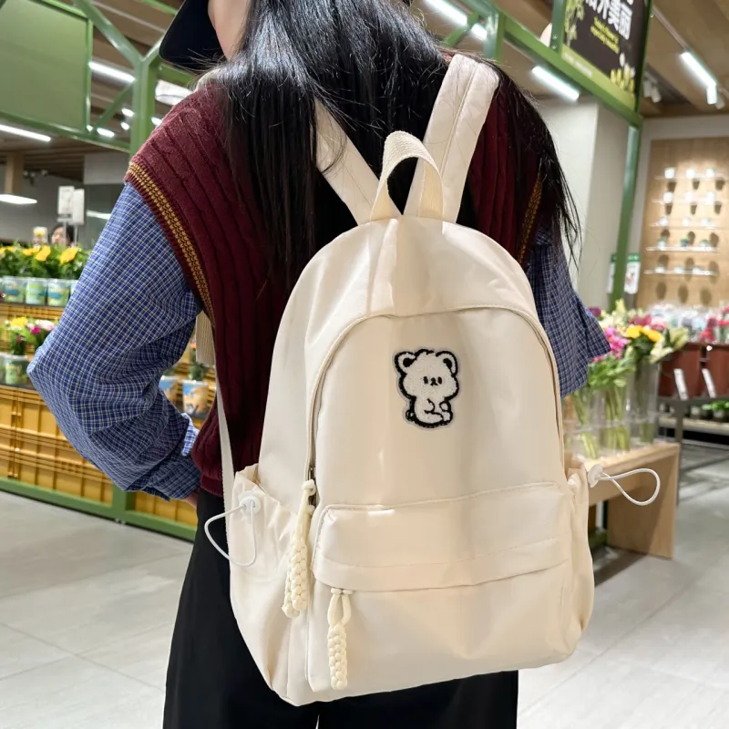 URBAN FOREST Nylon Backpack Unisex Red/Yellow/Blue/Black/White-28
