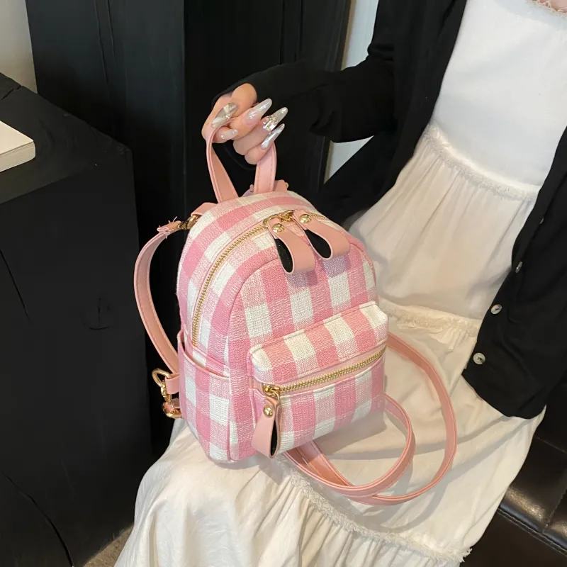 URBAN FOREST PU Backpack Women's Pink/Blue-3