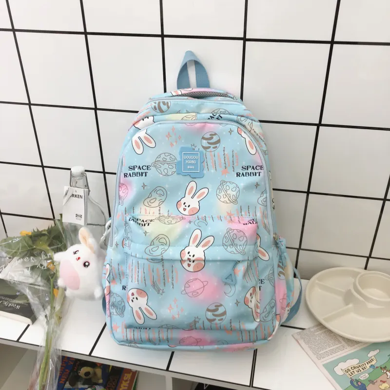 URBAN FOREST Nylon Backpack Regular Women's Pink, Violet, Yellow, Green, Sky Blue-22