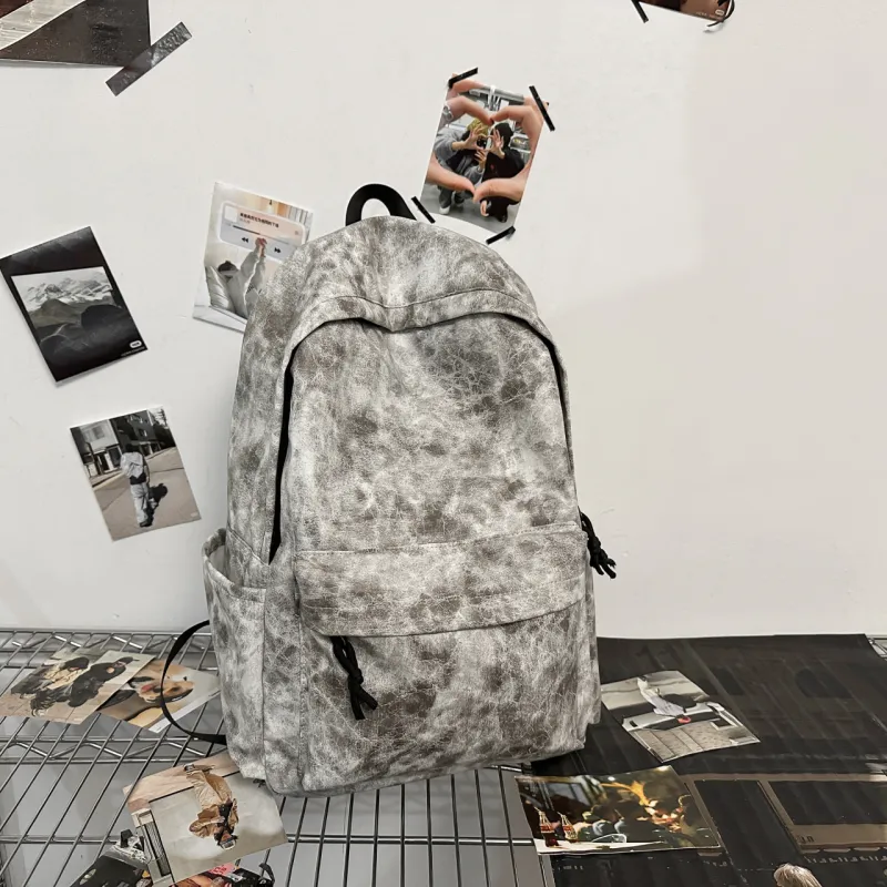 URBAN FOREST PU Backpack Unisex Gray/Blue/Coffee-5