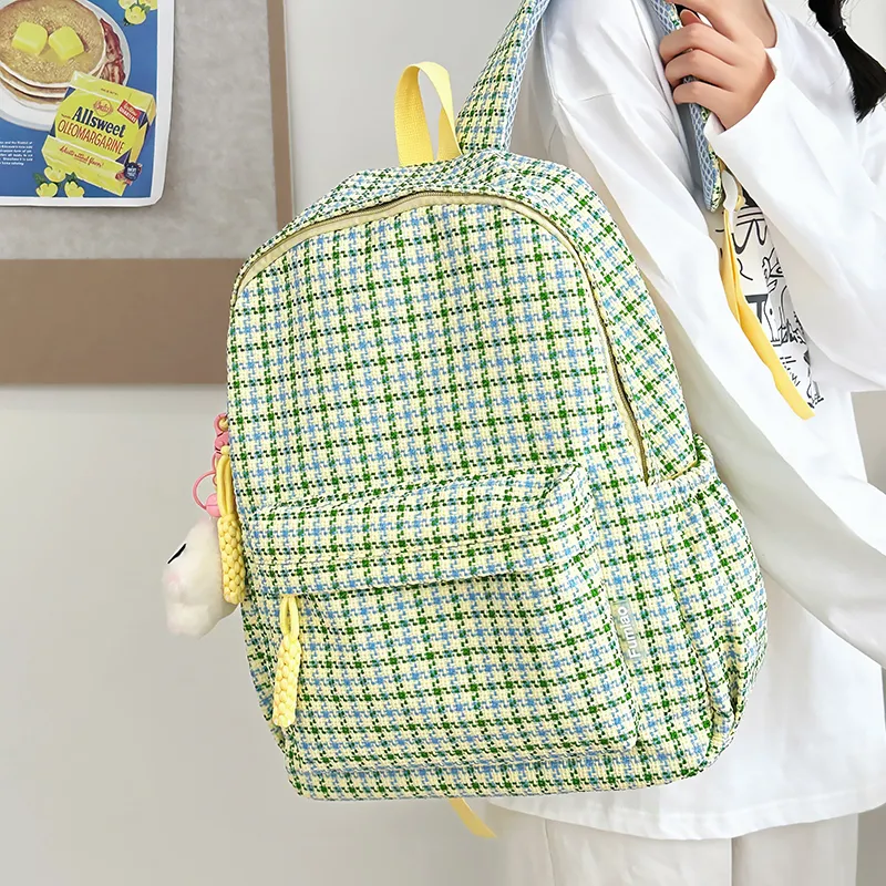 URBAN FOREST Nylon Backpack Tubas Unisex Green/Pink/Red/Yellow/Khaki-18