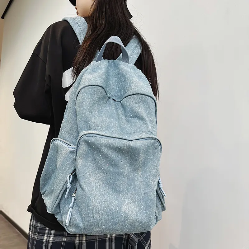 URBAN FOREST Denim Backpack Regular Unisex Multicolor-11