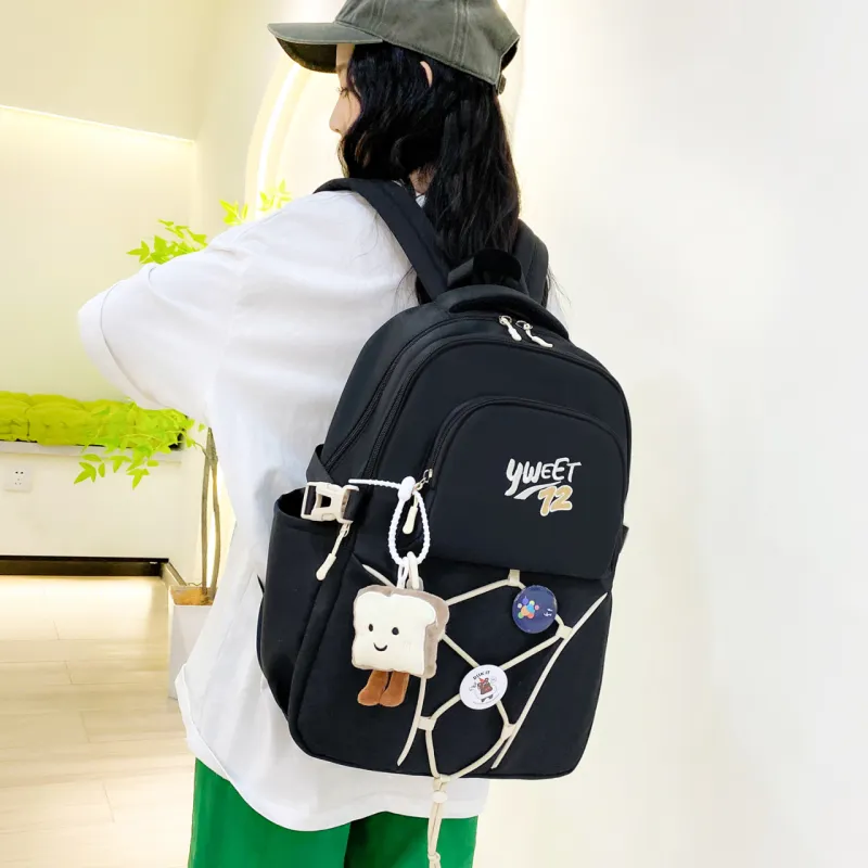 URBAN FOREST Nylon Backpack Women's Yellow/Green/Brown/Black-19