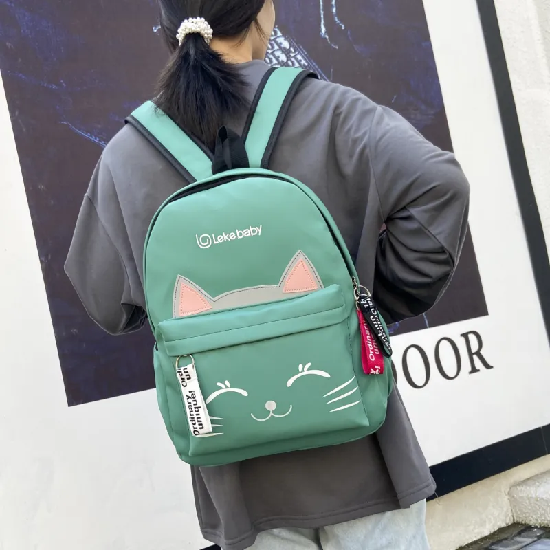 URBAN FOREST Nylon Backpack Regular Unisex Black/Pink/Red/Green-19