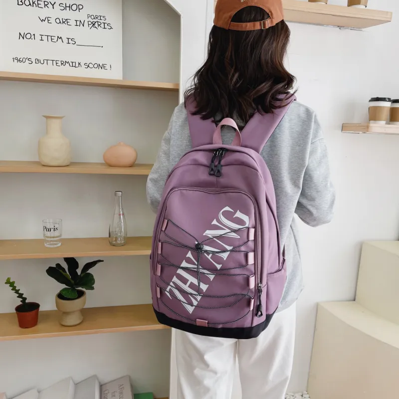 URBAN FOREST Nylon Backpack Unisex Blue/Green/Purple/Black-15