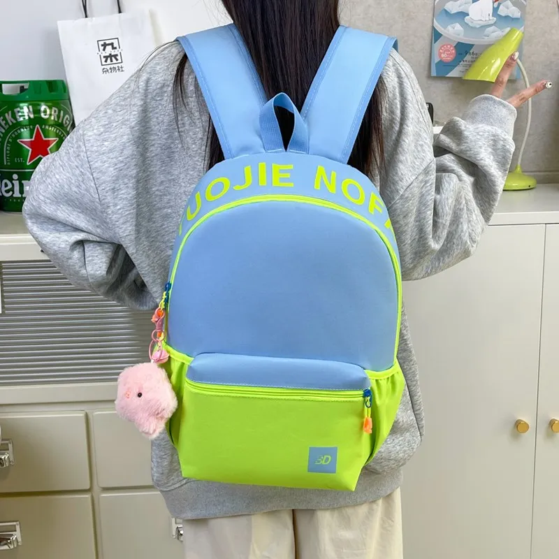 URBAN FOREST Oxford Backpack Unisex Dark Green/Dark Purple/Yellow/Green-22