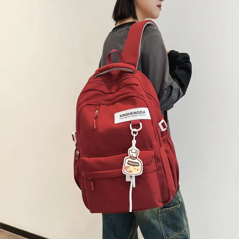 URBAN FOREST Polyester Backpack Tubas Unisex White/Black-14