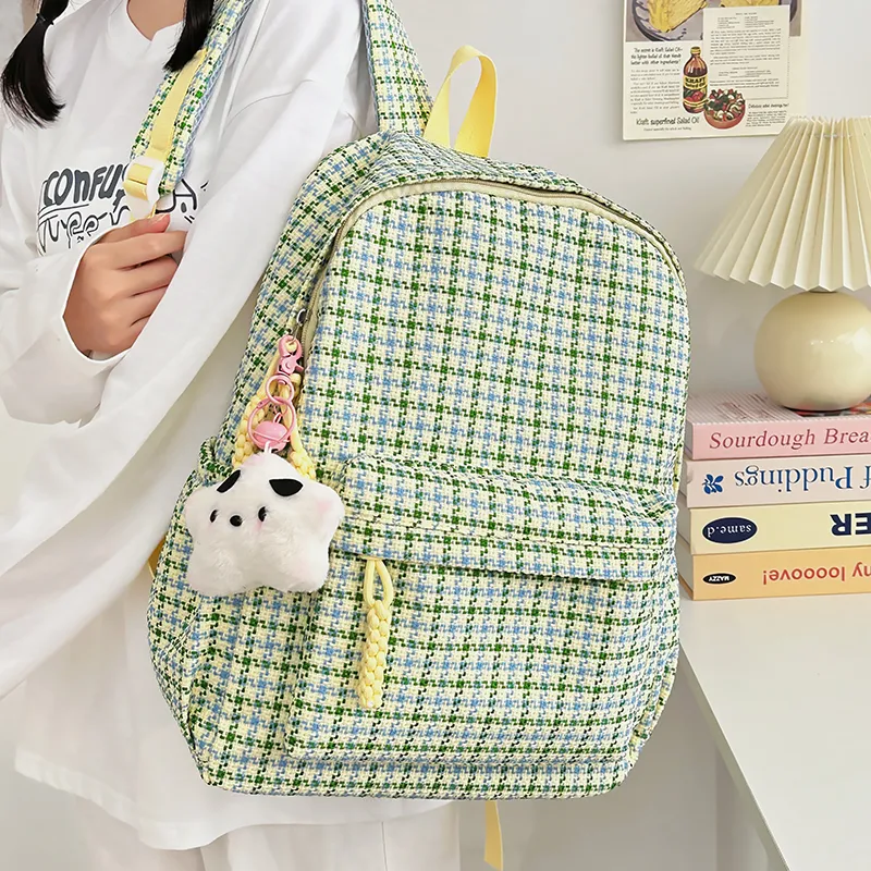 URBAN FOREST Nylon Backpack Tubas Unisex Green/Pink/Red/Yellow/Khaki-20
