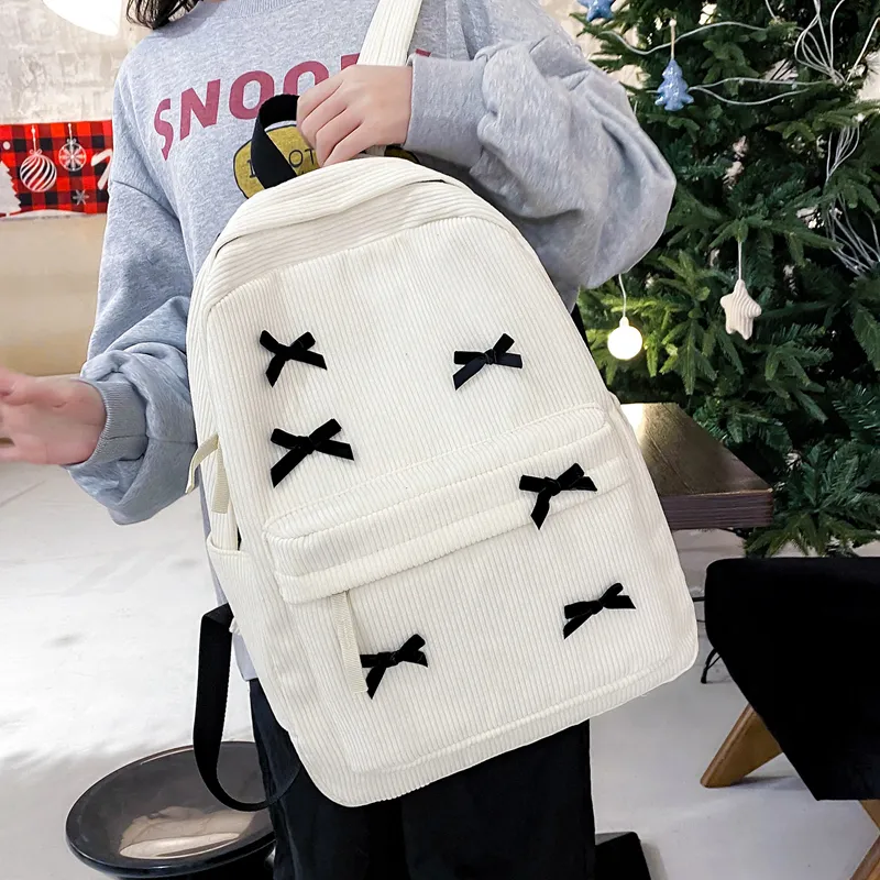 URBAN FOREST Corduroy Backpack Unisex Multicolor-13