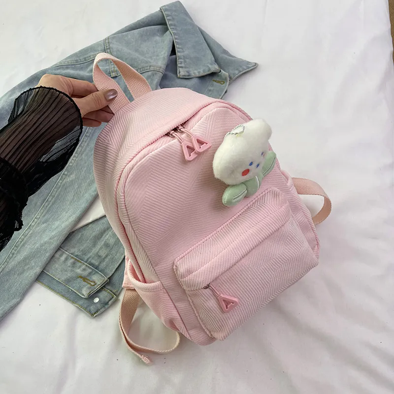 URBAN FOREST Nylon Backpack Women's Pink/Violet/Light Yellow/Light Green/Ivory/Black-14