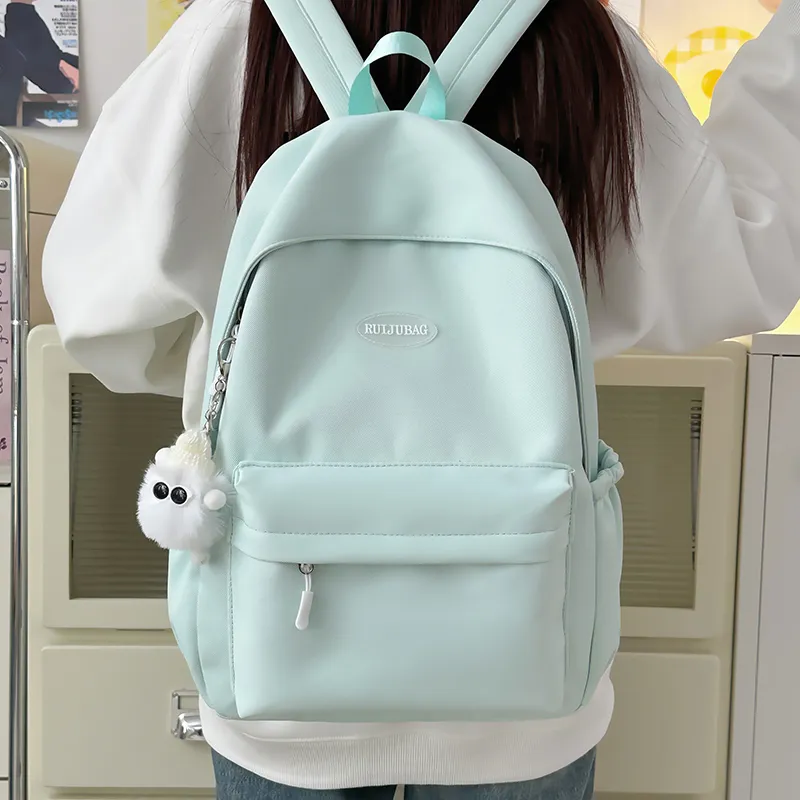 URBAN FOREST Nylon Backpack Unisex Green/Blue/Yellow/Black/White-1