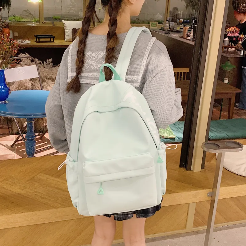 URBAN FOREST Nylon Backpack Regular Unisex White/Black/Yellow/Green/Pink-3