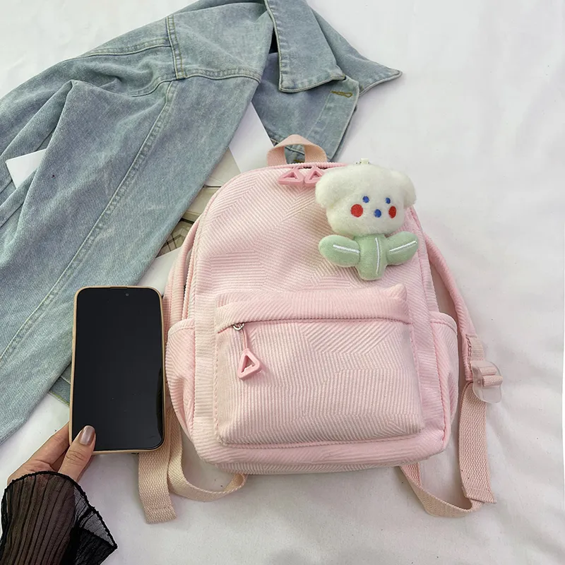 URBAN FOREST Nylon Backpack Women's Pink/Violet/Light Yellow/Light Green/Ivory/Black-12