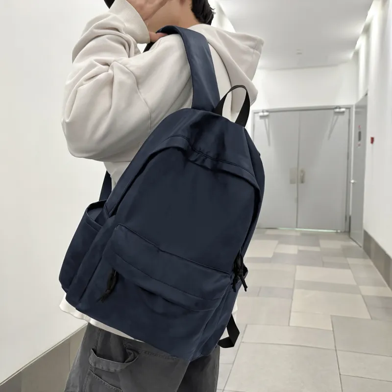 URBAN FOREST PU Backpack Unisex Gray/Blue/Coffee-7