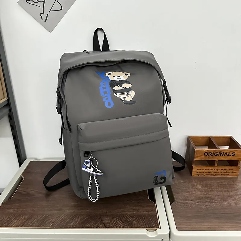 URBAN FOREST Nylon Backpack Unisex Army Green/Dark Blue/Gray/Yellow/Black-10