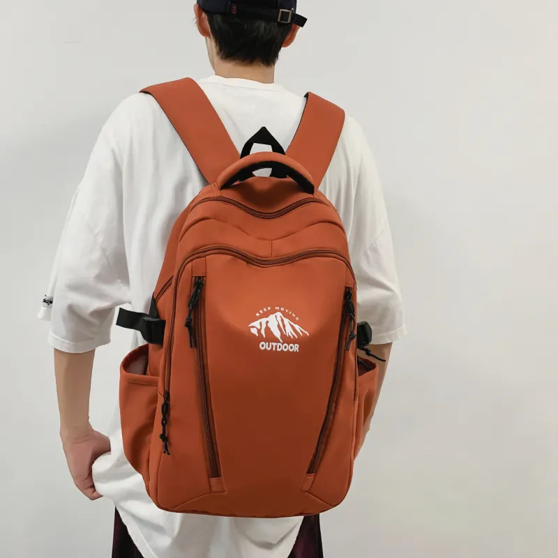 URBAN FOREST Nylon Backpack Unisex Orange/Green/Red/Black/White-2