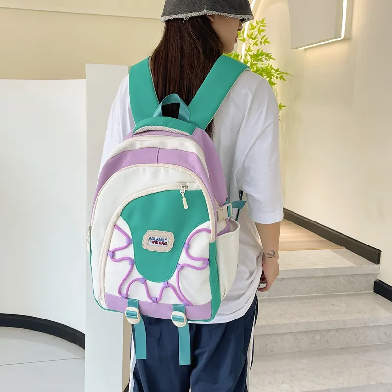 URBAN FOREST Nylon Backpack Regular Unisex Ecru, Black, Fuchsia, Blue-11