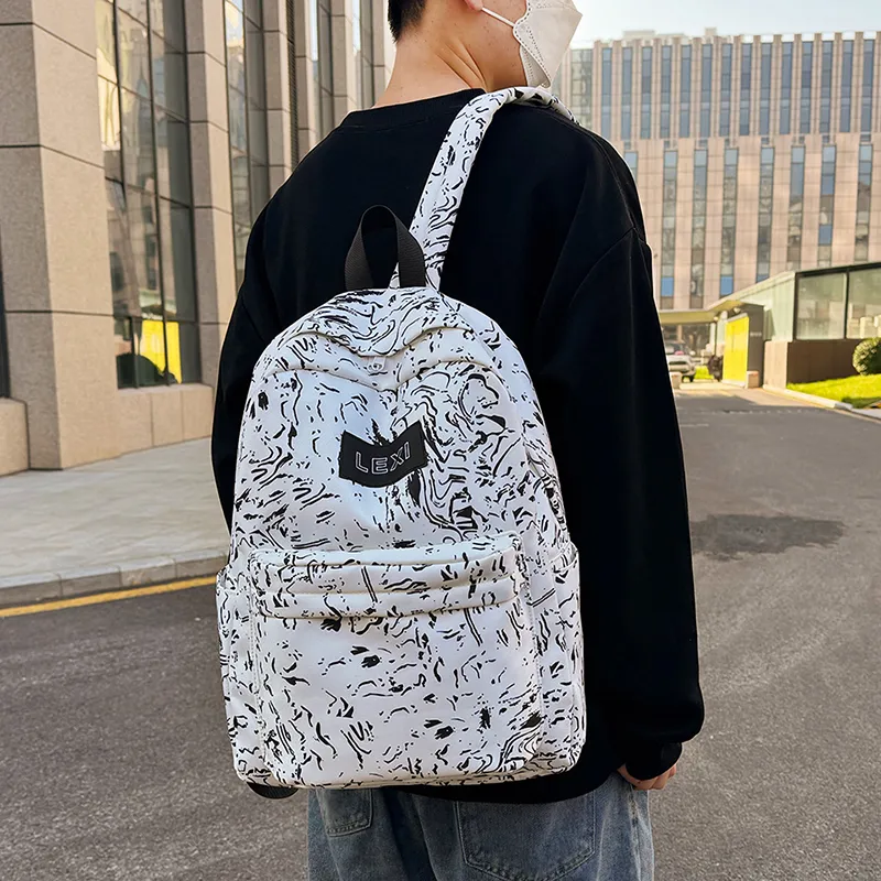 URBAN FOREST Oxford Backpack Unisex White/Black/Red/Blue-4