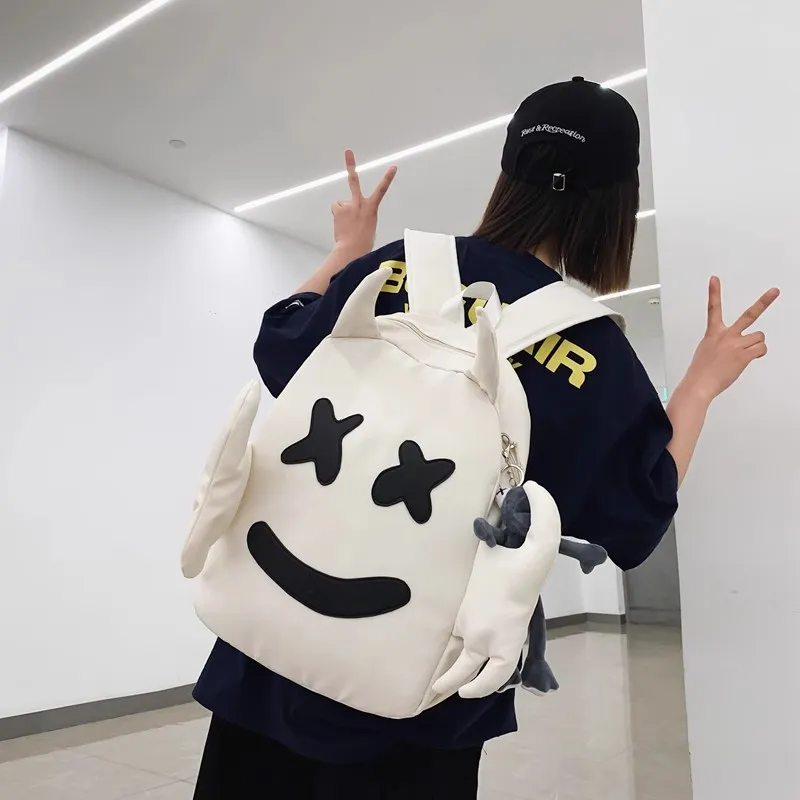 URBAN FOREST Nylon Backpack Regular Unisex White/Black-2
