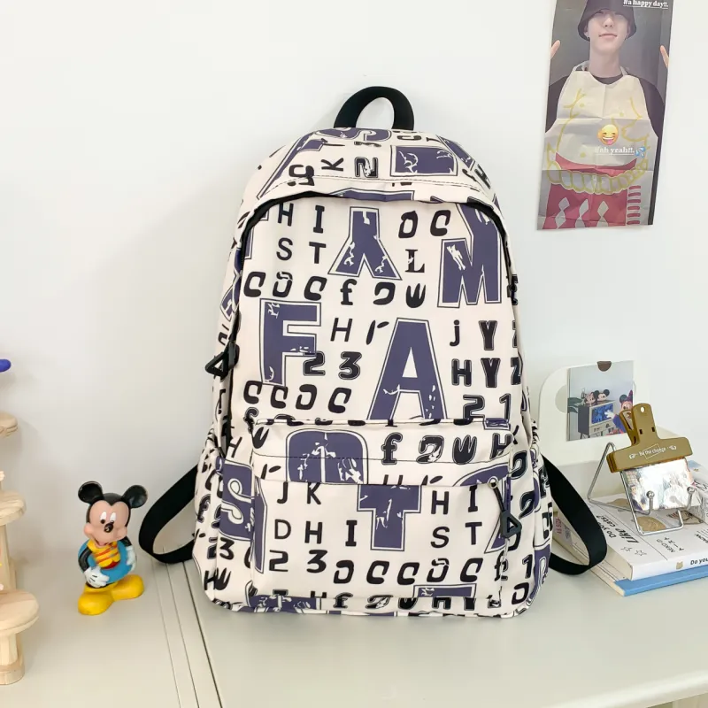 URBAN FOREST Composite Cloth Backpack Unisex Gray White/Ecru Black-11