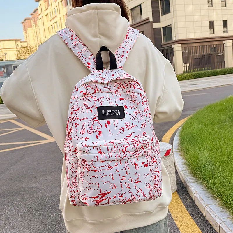 URBAN FOREST Oxford Backpack Unisex White/Black/Red/Blue-11