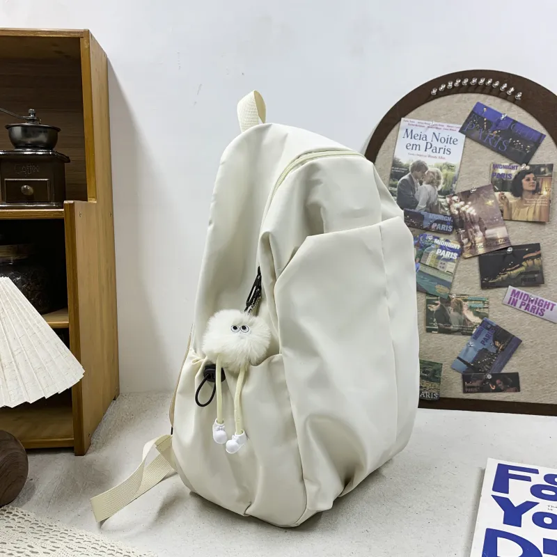 URBAN FOREST Nylon Backpack Regular Unisex White/Gray/Black/Red-1