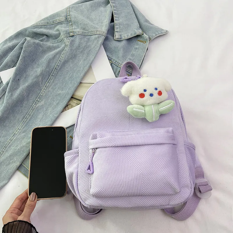 URBAN FOREST Nylon Backpack Women's Pink/Violet/Light Yellow/Light Green/Ivory/Black-17