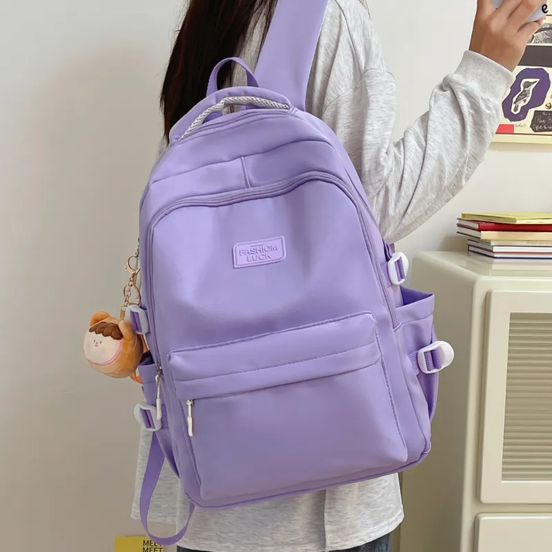 URBAN FOREST Nylon Backpack Regular Women's White/Black/Violet/Yellow/Blue-11