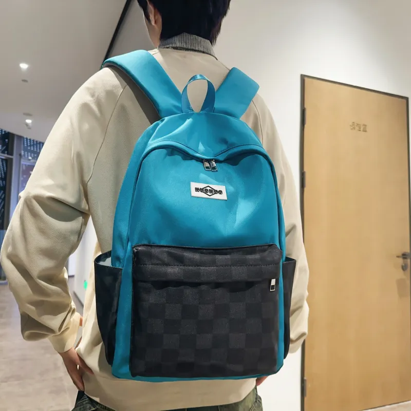 URBAN FOREST Nylon Backpack Regular Unisex Black/Pink/Purple/Lake Blue/Navy Blue-20
