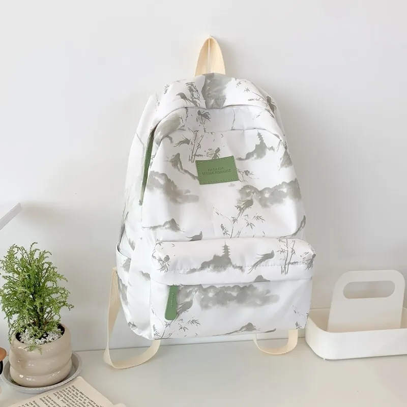 URBAN FOREST Composite Cloth Backpack Unisex Gray/Pink/Red/Green-15